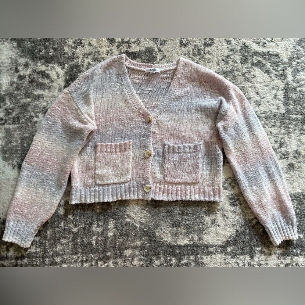 BB DAKOTA STEVE MADDEN Small Pink Pastel Cardigan Sweater GREAT CONDITION